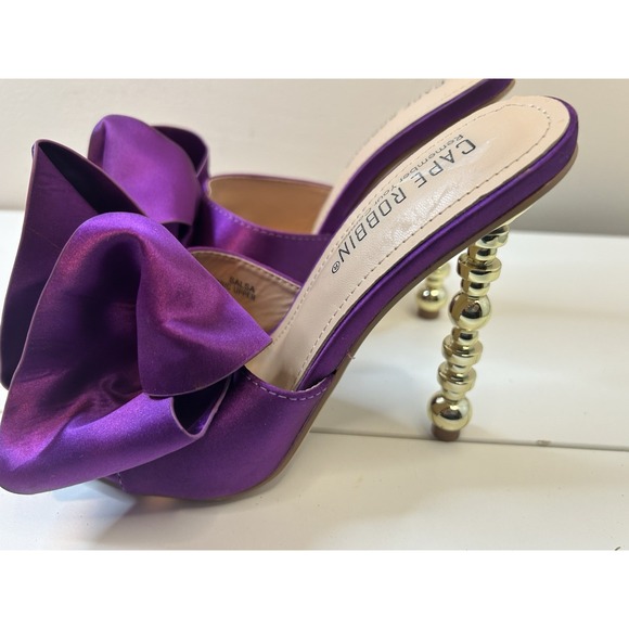 Cape Robbin Salsa Purple Sexy High Heels Open Toe Sculptural Heels size 6 - Picture 4 of 9